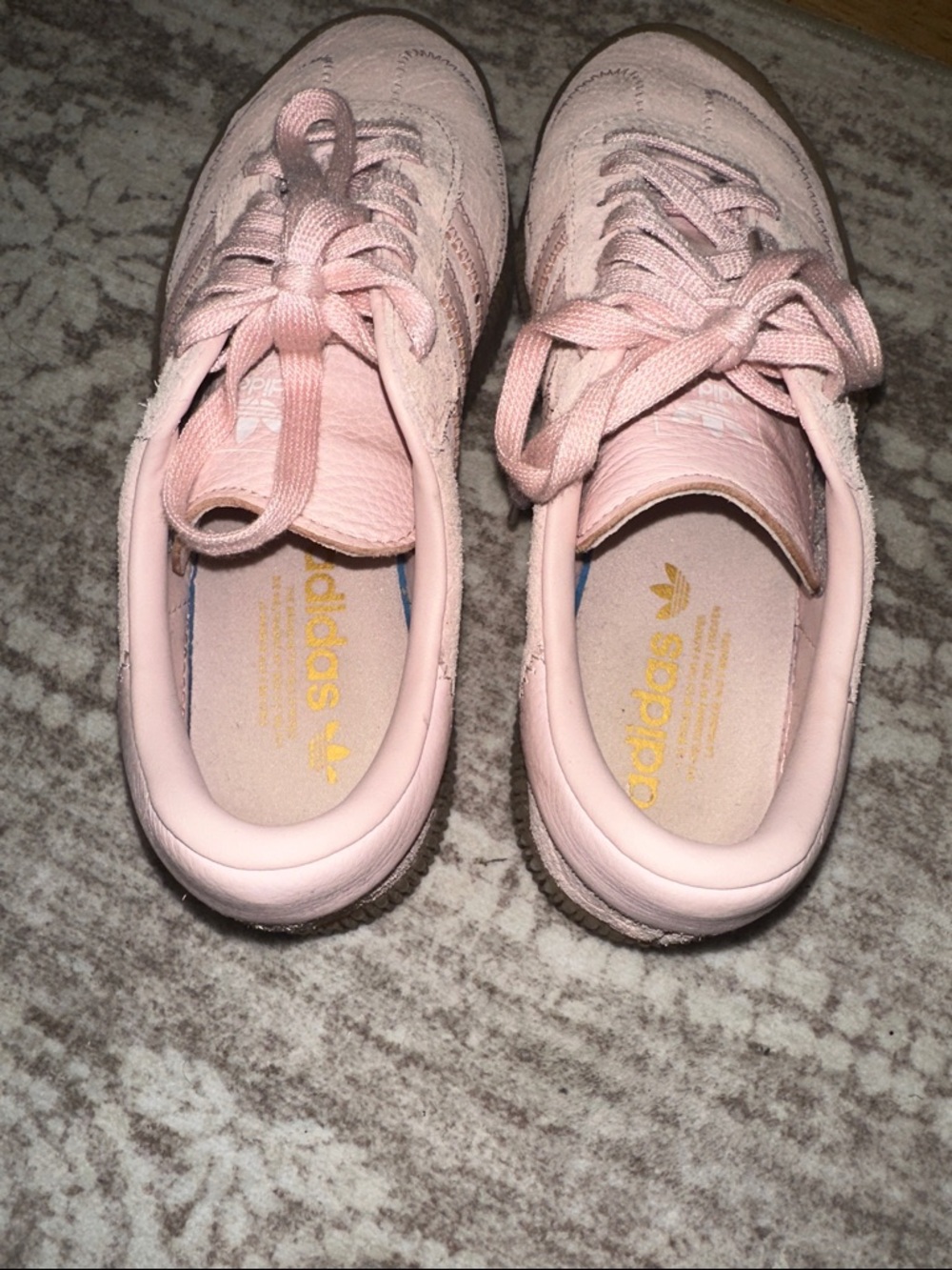 adidas Pink Suede Samba Sambarose Sneakers with Gum Sole - Picture 4 of 7